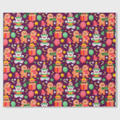 Weihnachtsgingerbrot Geschenkpapier (Flach)