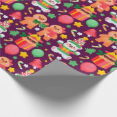 Weihnachtsgingerbrot Geschenkpapier (Ecke)