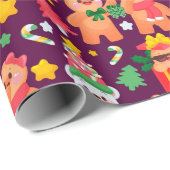 Weihnachtsgingerbrot Geschenkpapier (Rolleneckpunkt)