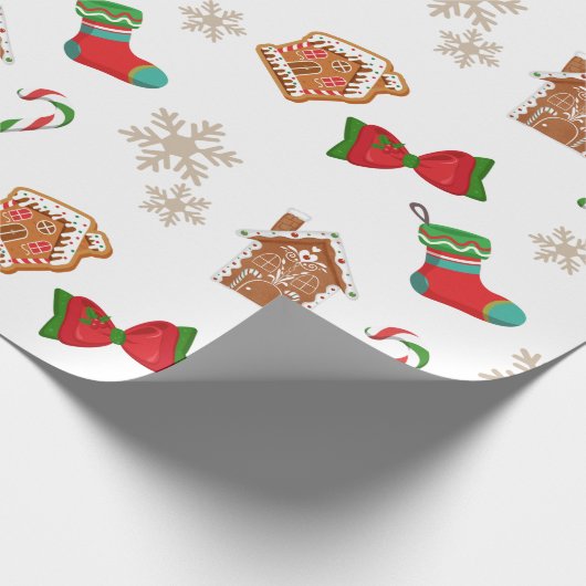 Weihnachtsgingerbrot Geschenkpapier (Ecke)