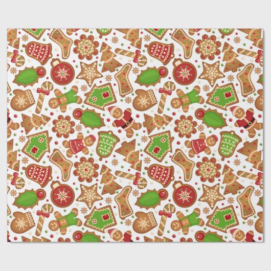 Weihnachtsgingerbrot Geschenkpapier (Flach)