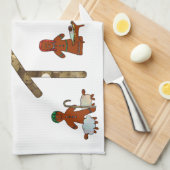 Weihnachtsgingerbrot Geschirrtuch (Viertel Falte)