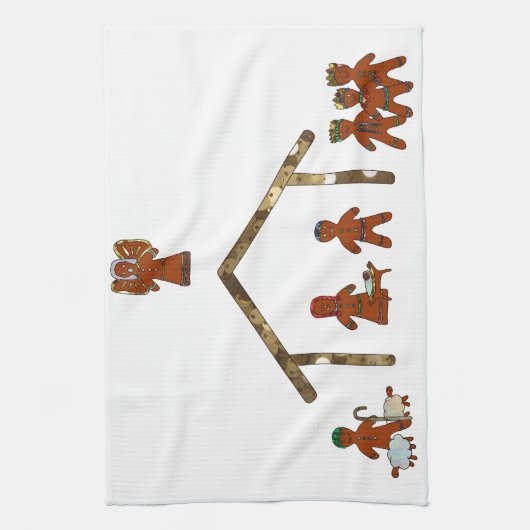 Weihnachtsgingerbrot Geschirrtuch (Vertikal)