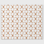 Weihnachtsgingerbrot Herren Muster Geschenkpapier (Flach)