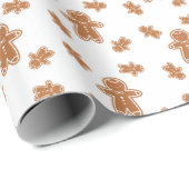 Weihnachtsgingerbrot Herren Muster Geschenkpapier (Rolleneckpunkt)