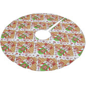 Weihnachtsgingerbrot Holiday Baum Rock Polyester Weihnachtsbaumdecke (Schrägansicht)