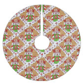 Weihnachtsgingerbrot Holiday Baum Rock Polyester Weihnachtsbaumdecke (Vorderseite)