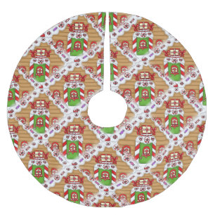 Weihnachtsgingerbrot Holiday Baum Rock Polyester Weihnachtsbaumdecke