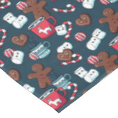 Weihnachtsgingerbrot Hot Chocolate Peppermint Tischdecke (Schrägansicht)