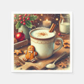 Weihnachtsgingerbrot Hot Milk Decoupage Serviette (Vorderseite)