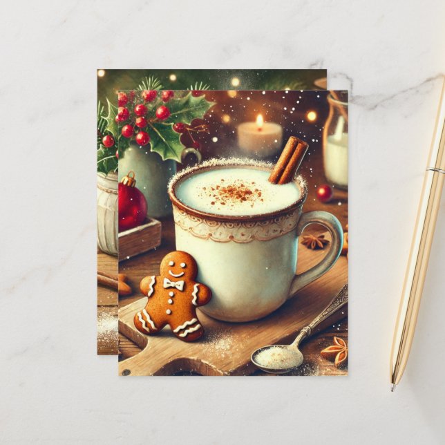 Weihnachtsgingerbrot Hot Milk Scrapbook (Vorderseite/Rückseite Beispiel)