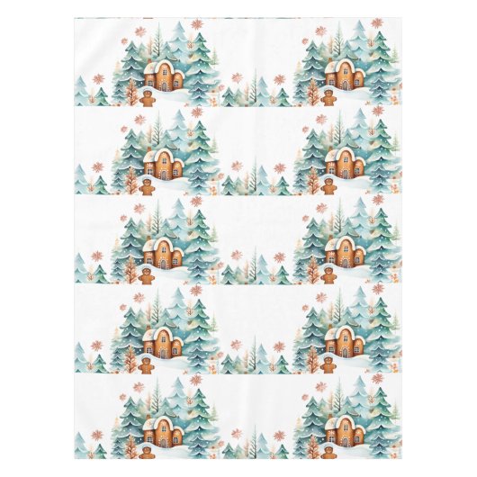 Weihnachtsgingerbrot House Gingerbread Figur Tischdecke (Vorderseite)