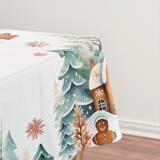 Weihnachtsgingerbrot House Gingerbread Figur Tischdecke (Beispiel)