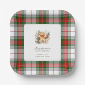 Weihnachtsgingerbrot Kinderdusche Pappteller (Vorderseite)