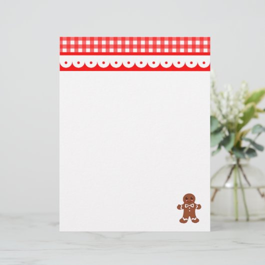 Weihnachtsgingerbrot Letterhead (Stehend Vorderseite)