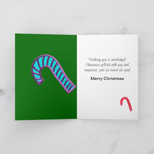 Weihnachtsgingerbrot Man Card Feiertagskarte (Innenseite)