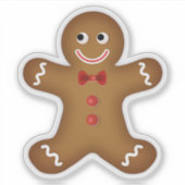 Weihnachtsgingerbrot Man Contour Sticker (Vorderseite)