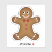 Weihnachtsgingerbrot Man Contour Sticker (Blatt)