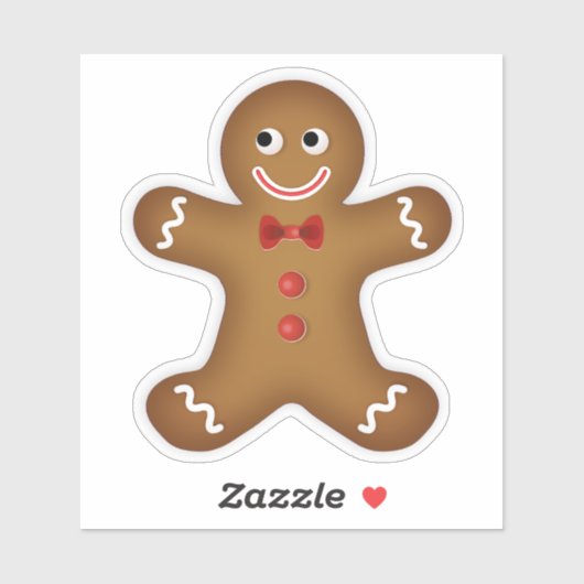 Weihnachtsgingerbrot Man Contour Sticker (Blatt)