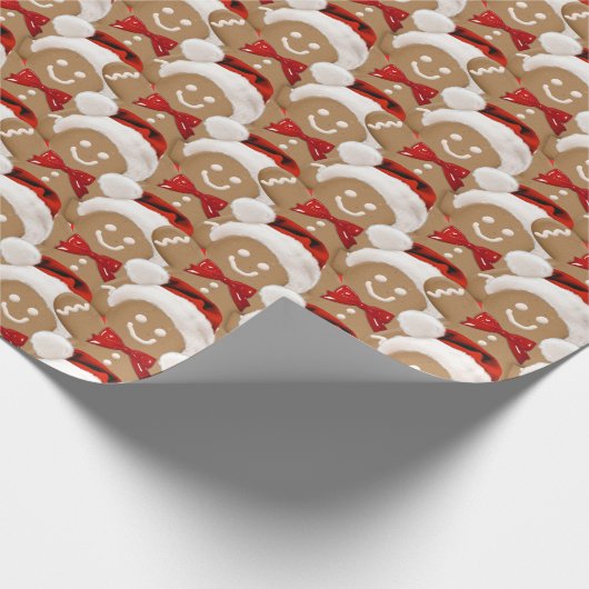 Weihnachtsgingerbrot Man Cookie Collection Geschenkpapier (Ecke)