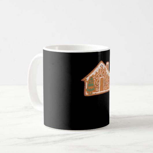 Weihnachtsgingerbrot Man House Funny Xmas Gingerb Kaffeetasse (Vorderseite Links)