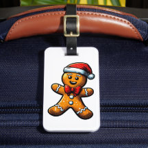 Weihnachtsgingerbrot Mann Gepäckmarke