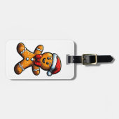 Weihnachtsgingerbrot Mann Gepäckmarke Gepäckanhänger (Vorderseite horizontal)