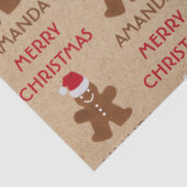 Weihnachtsgingerbrot Mann Kekse Individuelle Name Seidenpapier (Ausschnitt)
