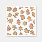 Weihnachtsgingerbrot Mann Party Paper Napkin Serviette (Vorderseite)