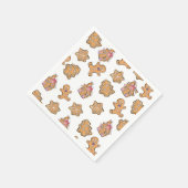 Weihnachtsgingerbrot Mann Party Paper Napkin Serviette (Ecke)
