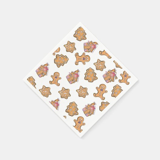 Weihnachtsgingerbrot Mann Party Paper Napkin Serviette (Ecke)