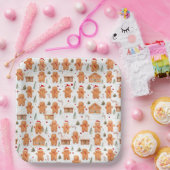 Weihnachtsgingerbrot Mann und Haus Pappteller (Party)