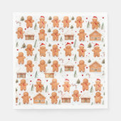 Weihnachtsgingerbrot Mann und Haus Serviette (Vorderseite)