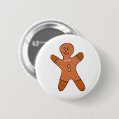 Weihnachtsgingerbrot Männer Cookie Button (Vorne & Hinten)