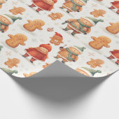 Weihnachtsgingerbrot Männer Geschenkpapier (Ecke)