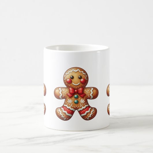 Weihnachtsgingerbrot Männer Kaffeetasse (Mittel)