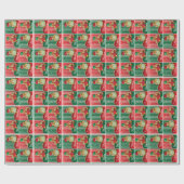 Weihnachtsgingerbrot Männerplätze Geschenkpapier (Flach)