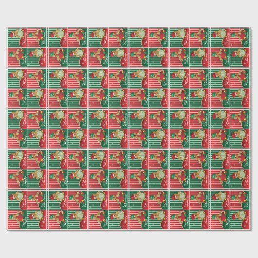 Weihnachtsgingerbrot Männerplätze Geschenkpapier (Flach)