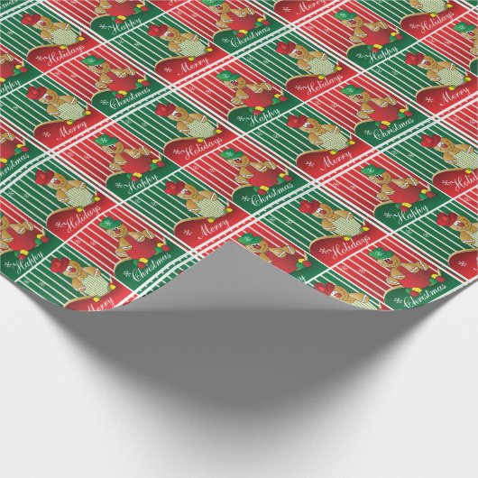 Weihnachtsgingerbrot Männerplätze Geschenkpapier (Ecke)