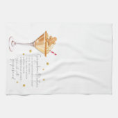 Weihnachtsgingerbrot Martini Rezept Wasserfarbe Geschirrtuch (Horizontal)