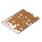Weihnachtsgingerbrot Men Pattern Notebook Notizblock (Linke Seite)
