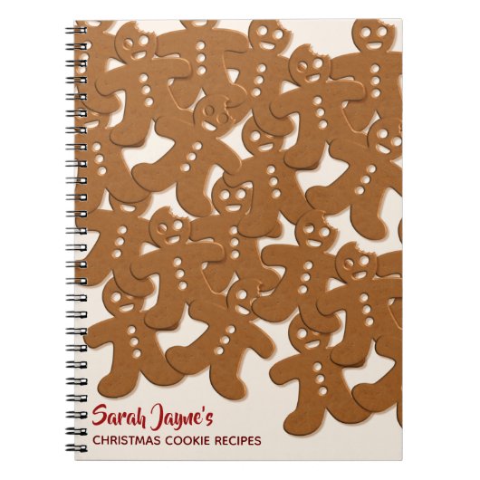 Weihnachtsgingerbrot Men Pattern Notebook Notizblock (Vorderseite)