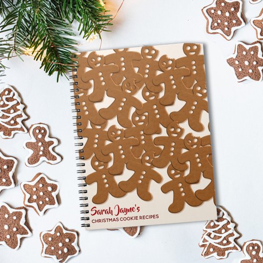 Weihnachtsgingerbrot Men Pattern Notebook Notizblock