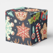 Weihnachtsgingerbrot Nahtloses Muster Geschenkschachtel (Rückseite)