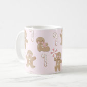 Weihnachtsgingerbrot Pink-Tasse Kaffeetasse (Vorderseite Links)