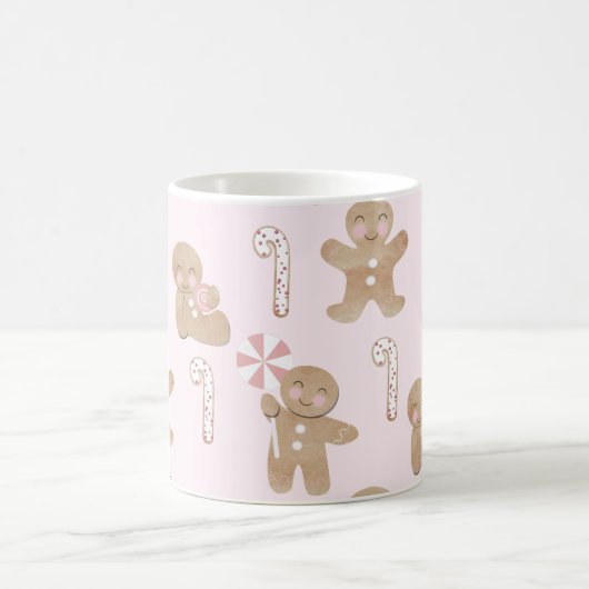 Weihnachtsgingerbrot Pink-Tasse Kaffeetasse (Mittel)