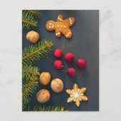 Weihnachtsgingerbrot Postkarte (Vorderseite)