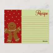 Weihnachtsgingerbrot Recipe Karten (Rückseite)