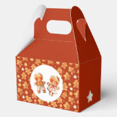 Weihnachtsgingerbrot Rot und Weiß Geschenkschachtel (Rückseite)