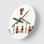 Weihnachtsgingerbrot Runde Wanduhr (Winkel)
